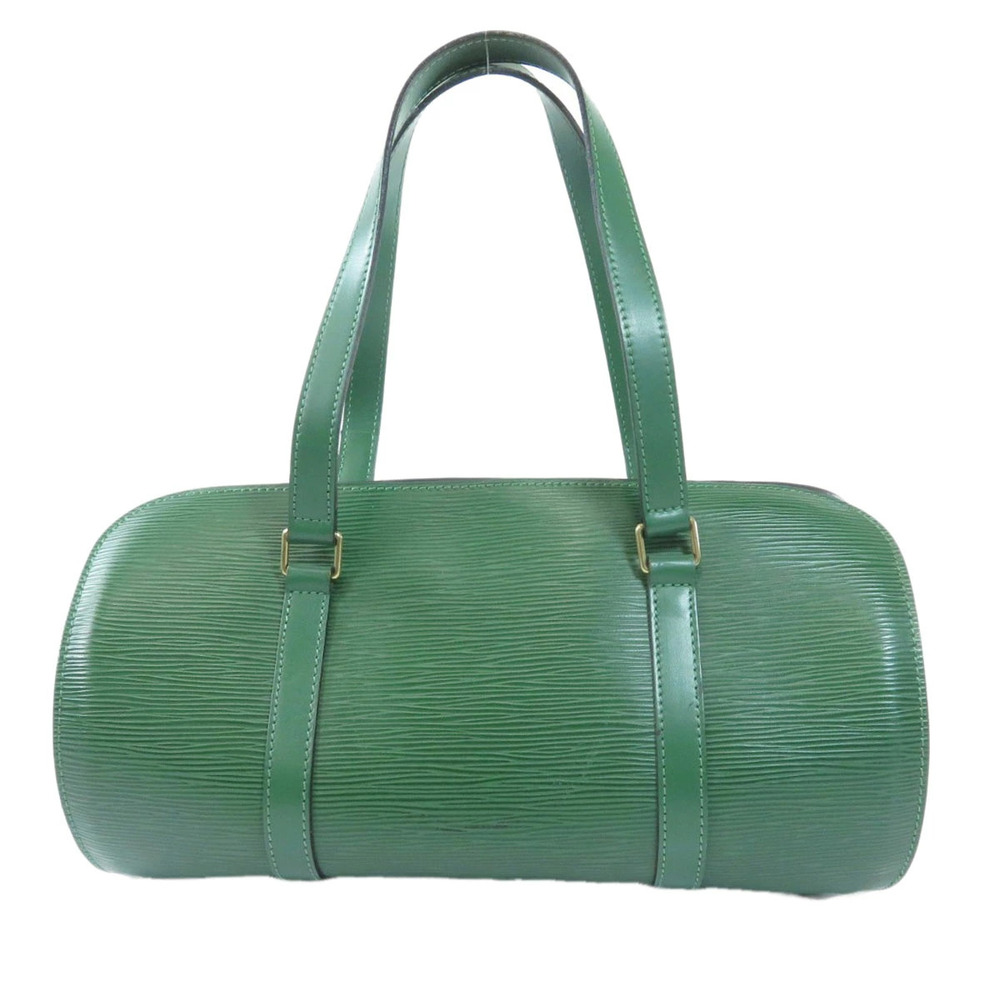 Louis Vuitton Epi Soufflot Handbag Leather Black